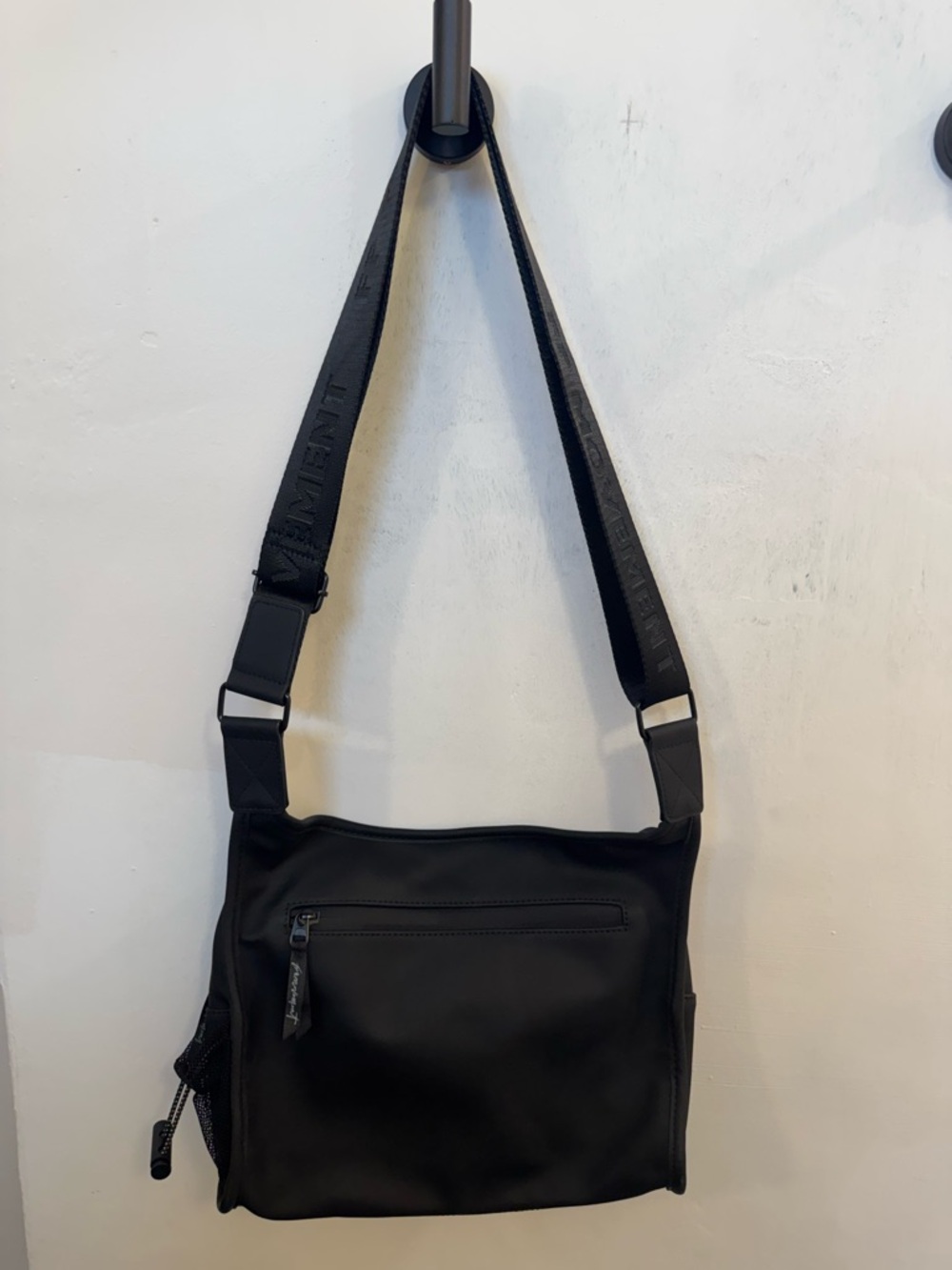 Free People Black Crossbody Bag with Adjustable Web Strap